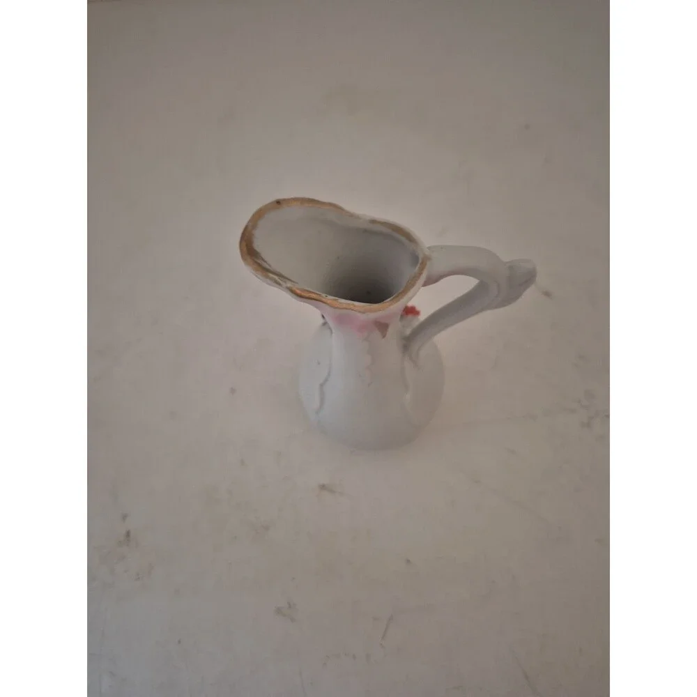 Vintage Capodimonte Style Mini Small Italian Colorful Painted Vase Pitcher